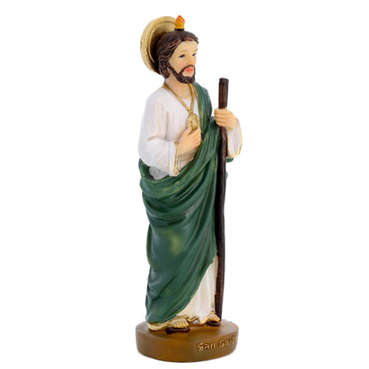 Statua San Giuda Taddeo in resina. Altezza 13,5 cm