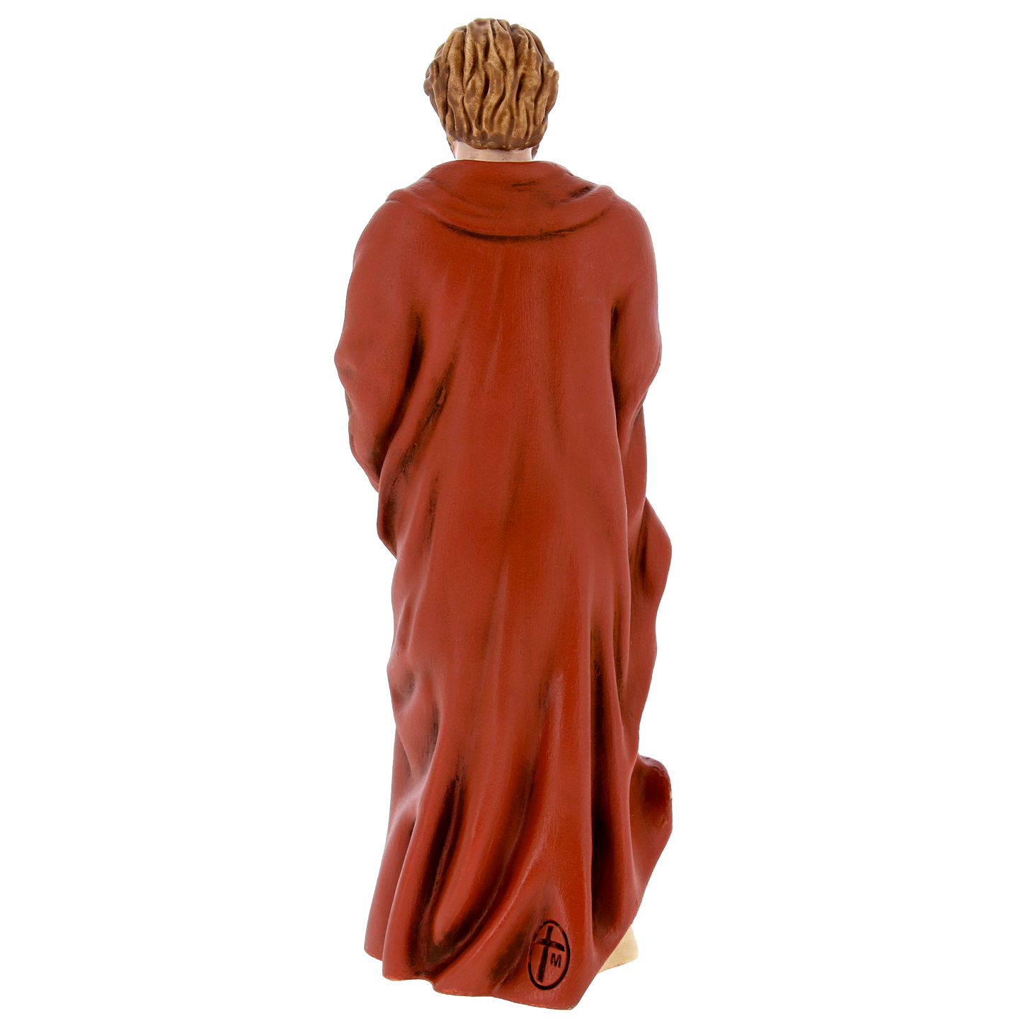Statua San Giuseppe protettore della Famiglia, in polvere di marmo. Altezza 23 cm