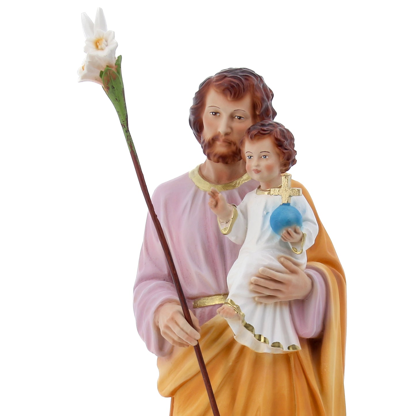 Statua San Giuseppe, in resina. Altezza 30 cm