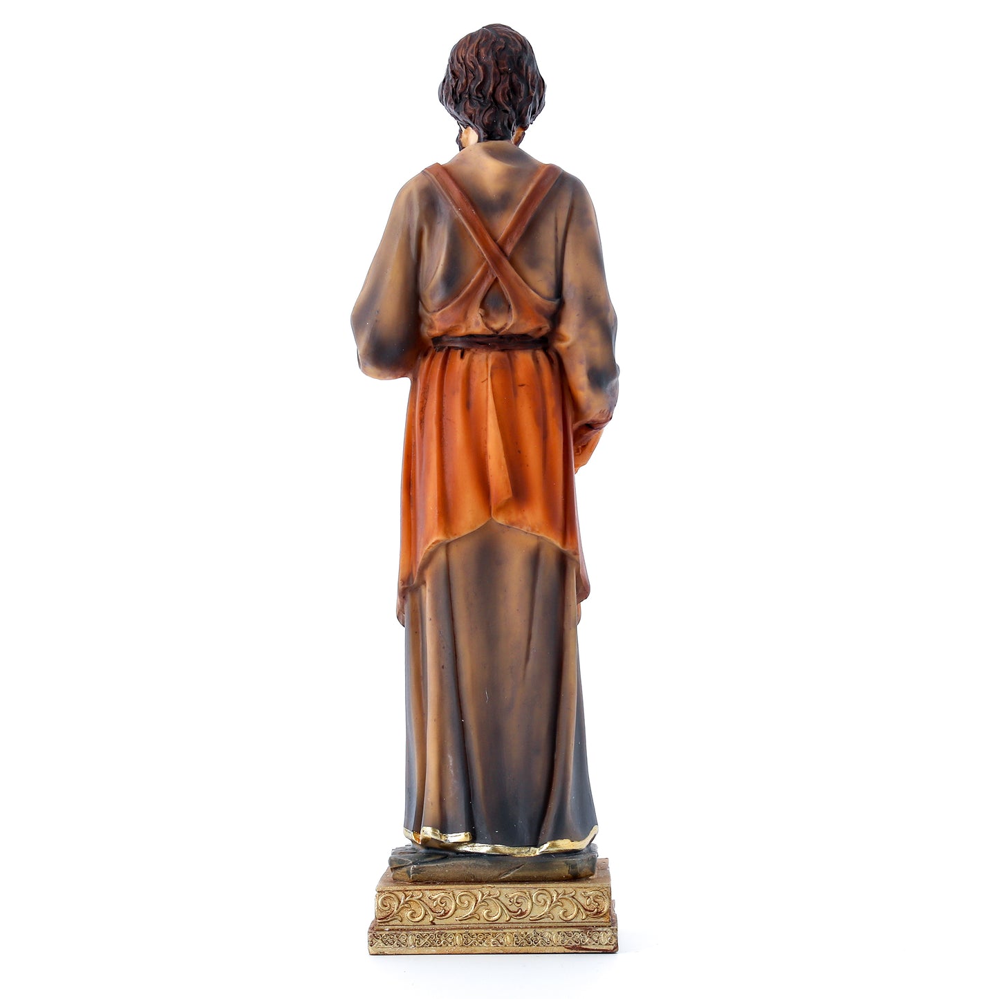 Statua San Giuseppe falegname in resina. Altezza 23,5 cm