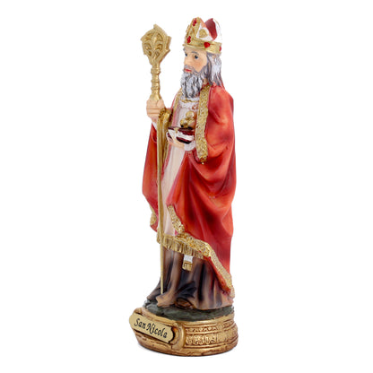 Statua San Nicola in resina. Altezza 12,7 cm