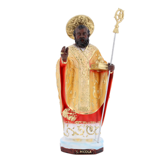 Statua San Nicola di Bari in resina. Altezza 28,5 cm