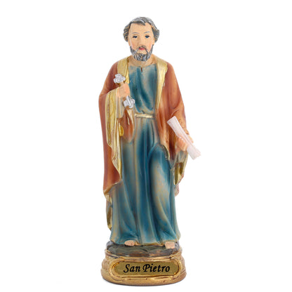 Statua San Pietro in resina. Altezza 12,5 cm