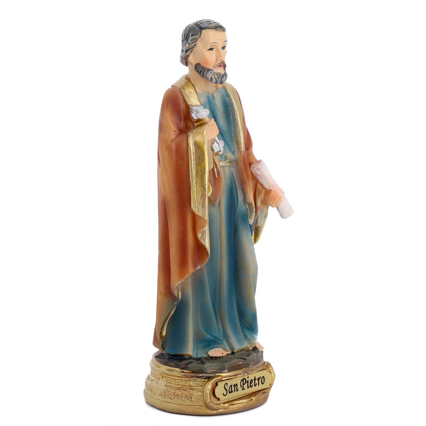 Statua San Pietro in resina. Altezza 12,5 cm