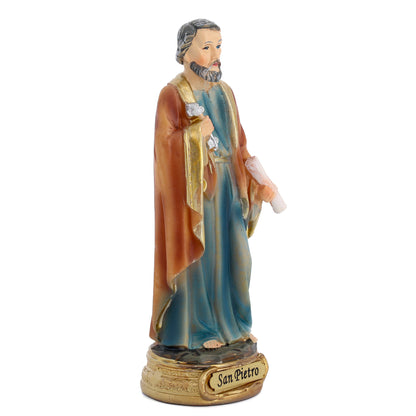 Statua San Pietro in resina. Altezza 12,5 cm