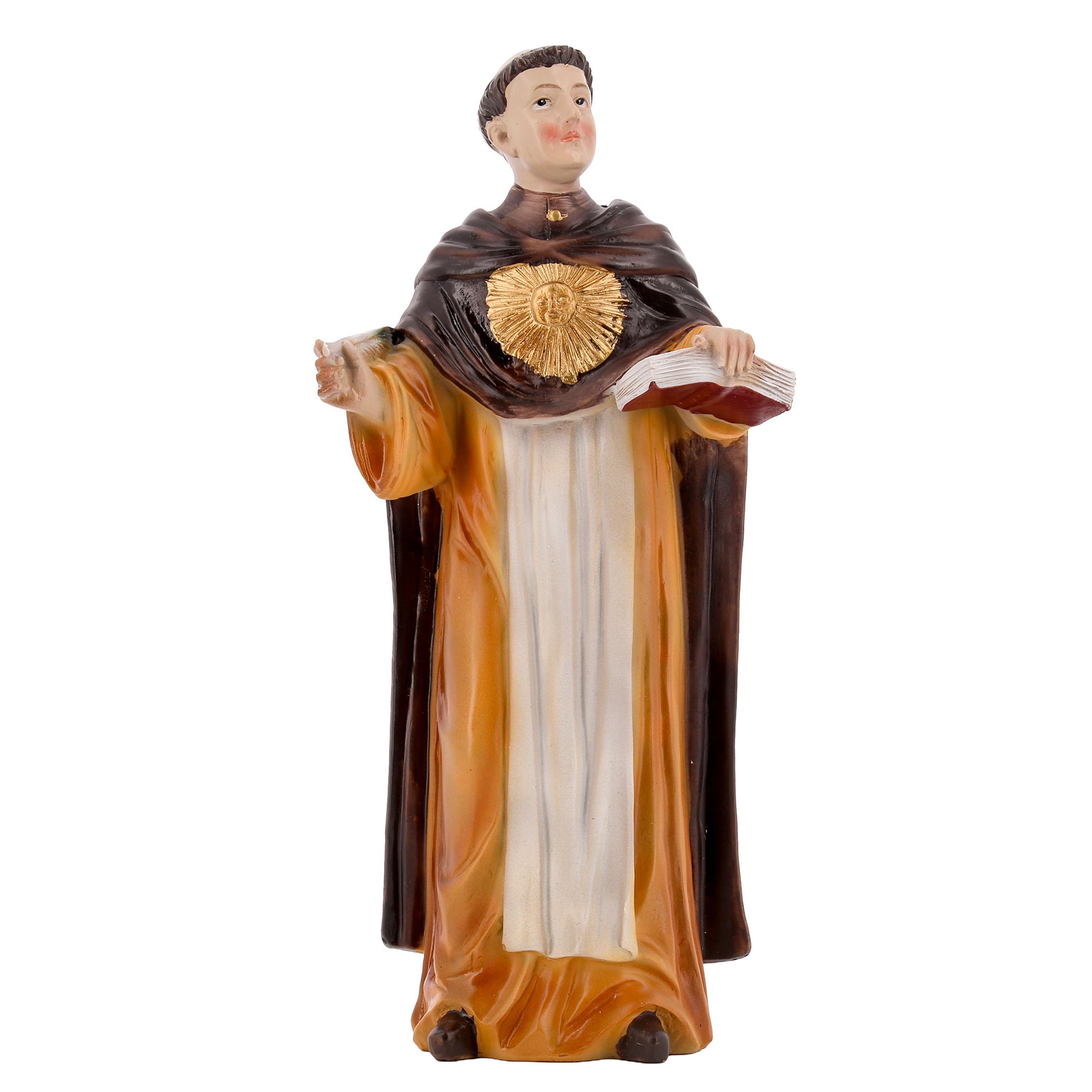 Statua San Tommaso D'Aquino in resina. Altezza 20,3 cm