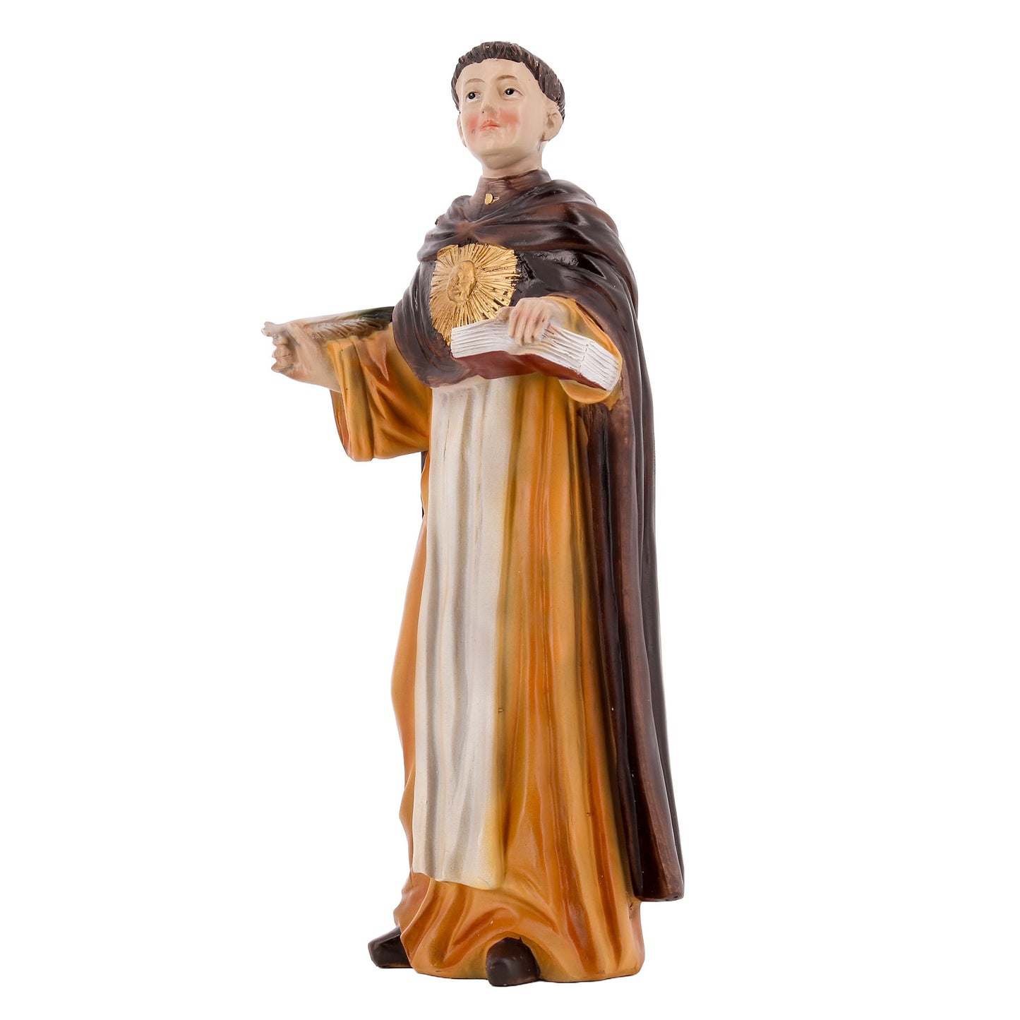 Statua San Tommaso D'Aquino in resina. Altezza 20,3 cm