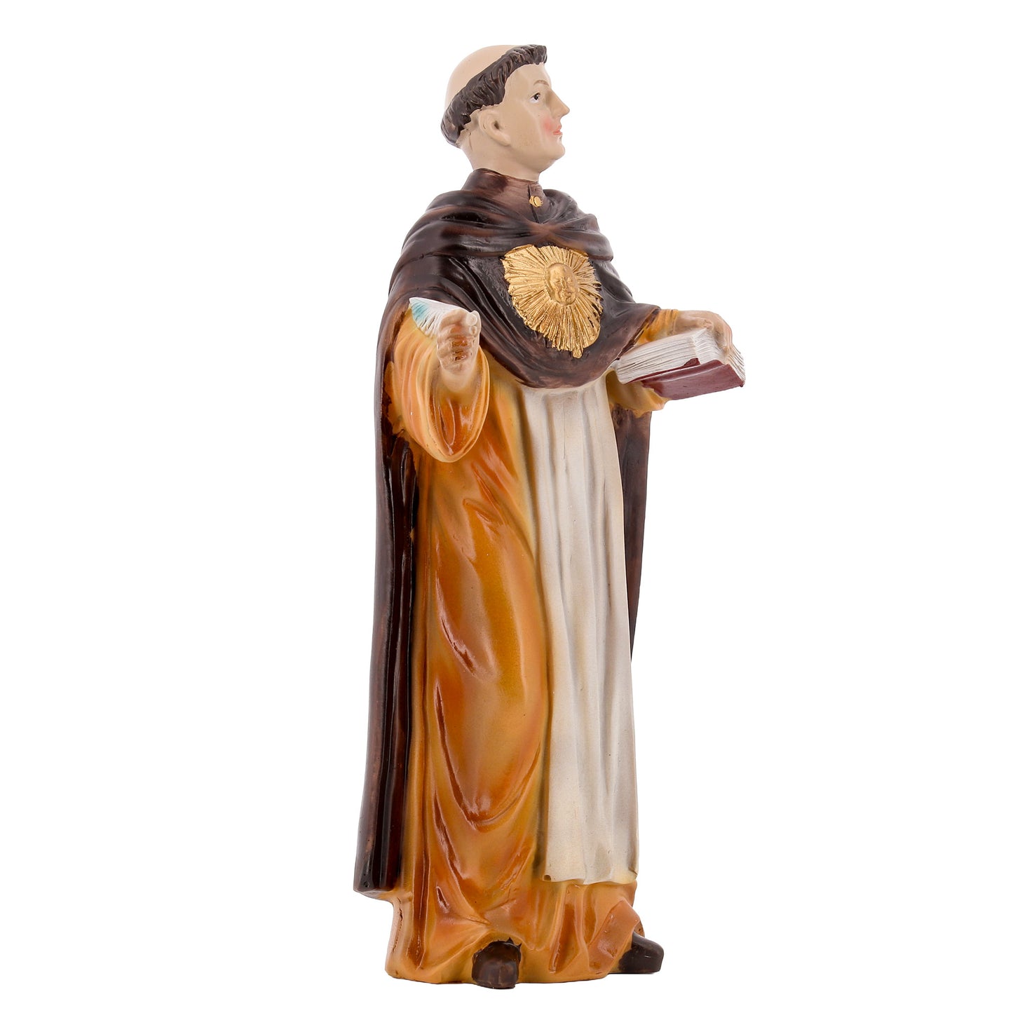 Statua San Tommaso D'Aquino in resina. Altezza 20,3 cm