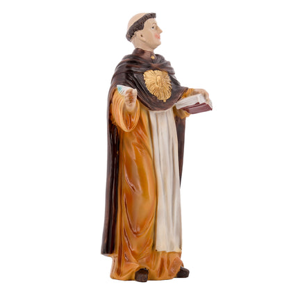 Statua San Tommaso D'Aquino in resina. Altezza 20,3 cm