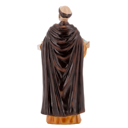 Statua San Tommaso D'Aquino in resina. Altezza 20,3 cm