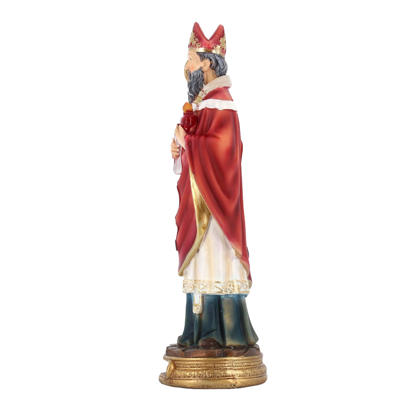 Statua Sant'Agostino in resina. Altezza 20,3 cm