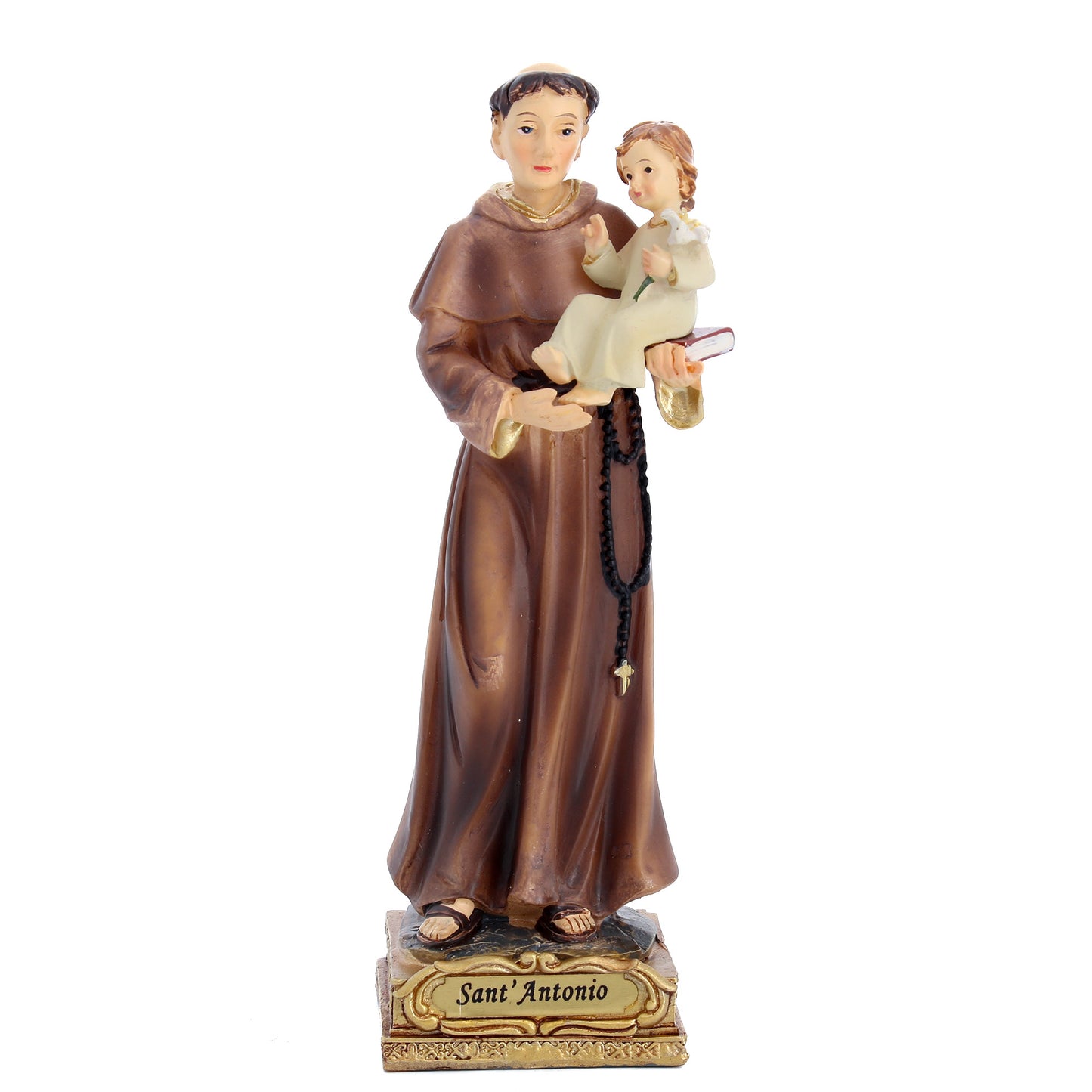 Statua Sant'Antonio di Padova in resina. Altezza 14,5 cm