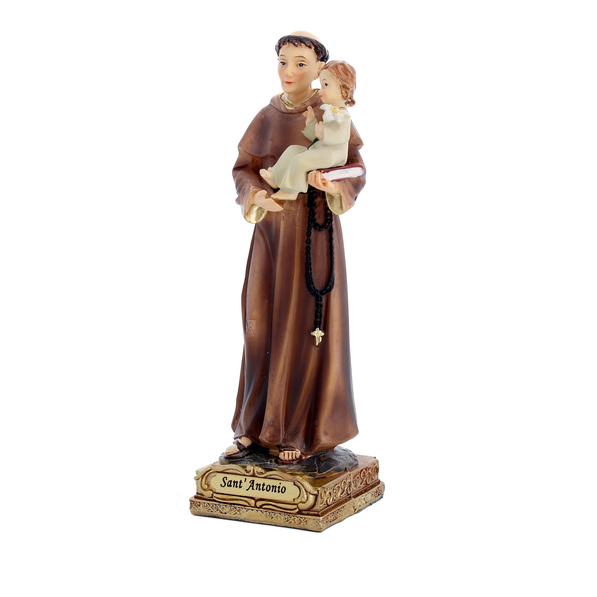 Statua Sant'Antonio di Padova in resina. Altezza 14,5 cm