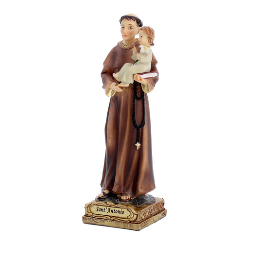 Statua Sant'Antonio di Padova in resina. Altezza 14,5 cm
