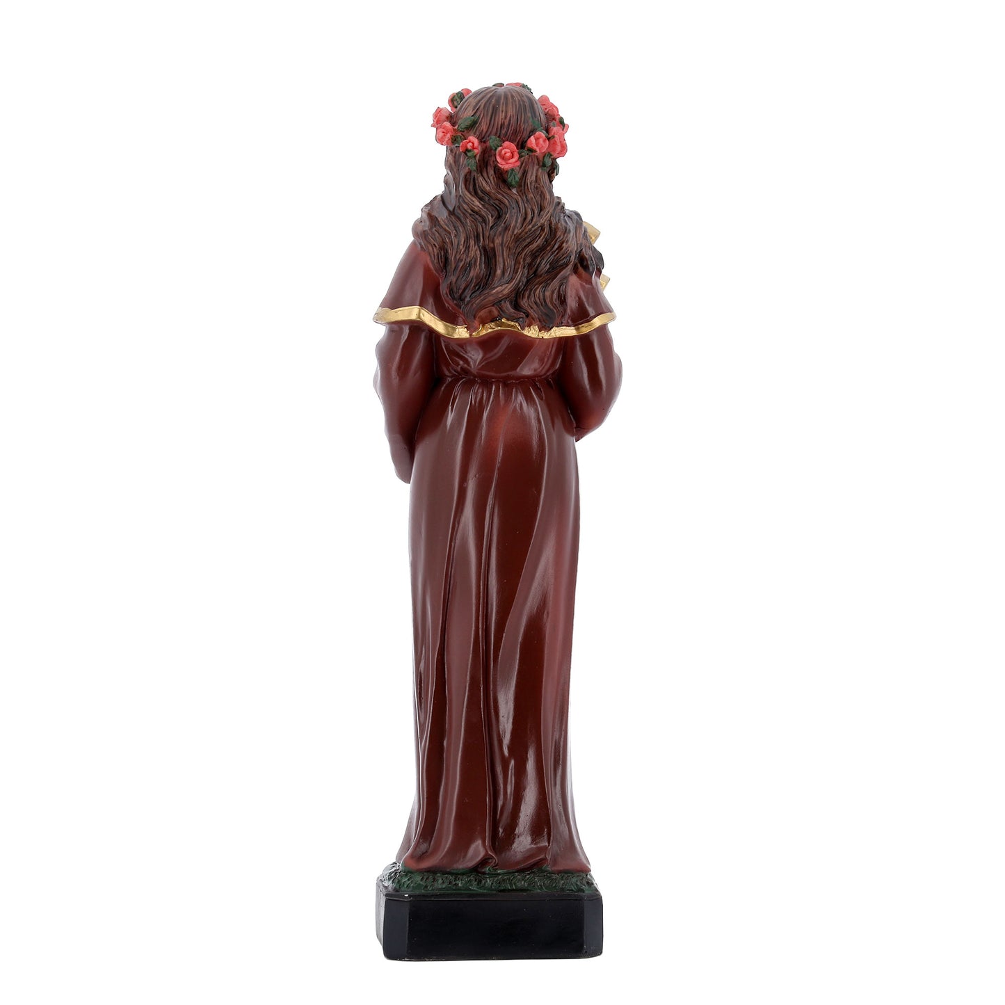 Statua Santa Rosalia in resina. Altezza 21 cm