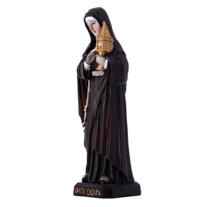 Statua Santa Chiara in resina. Altezza 20,5 cm