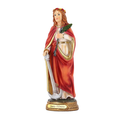 Statua Santa Filomena in resina. Altezza 19,4 cm