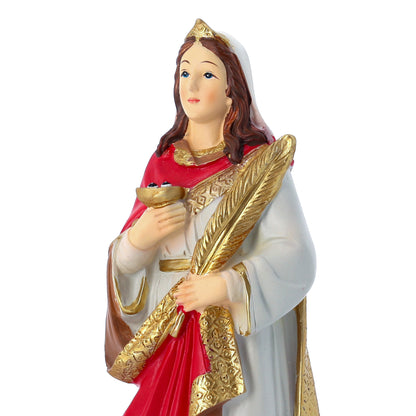 Statua Santa Lucia in resina. Altezza 19,5 cm
