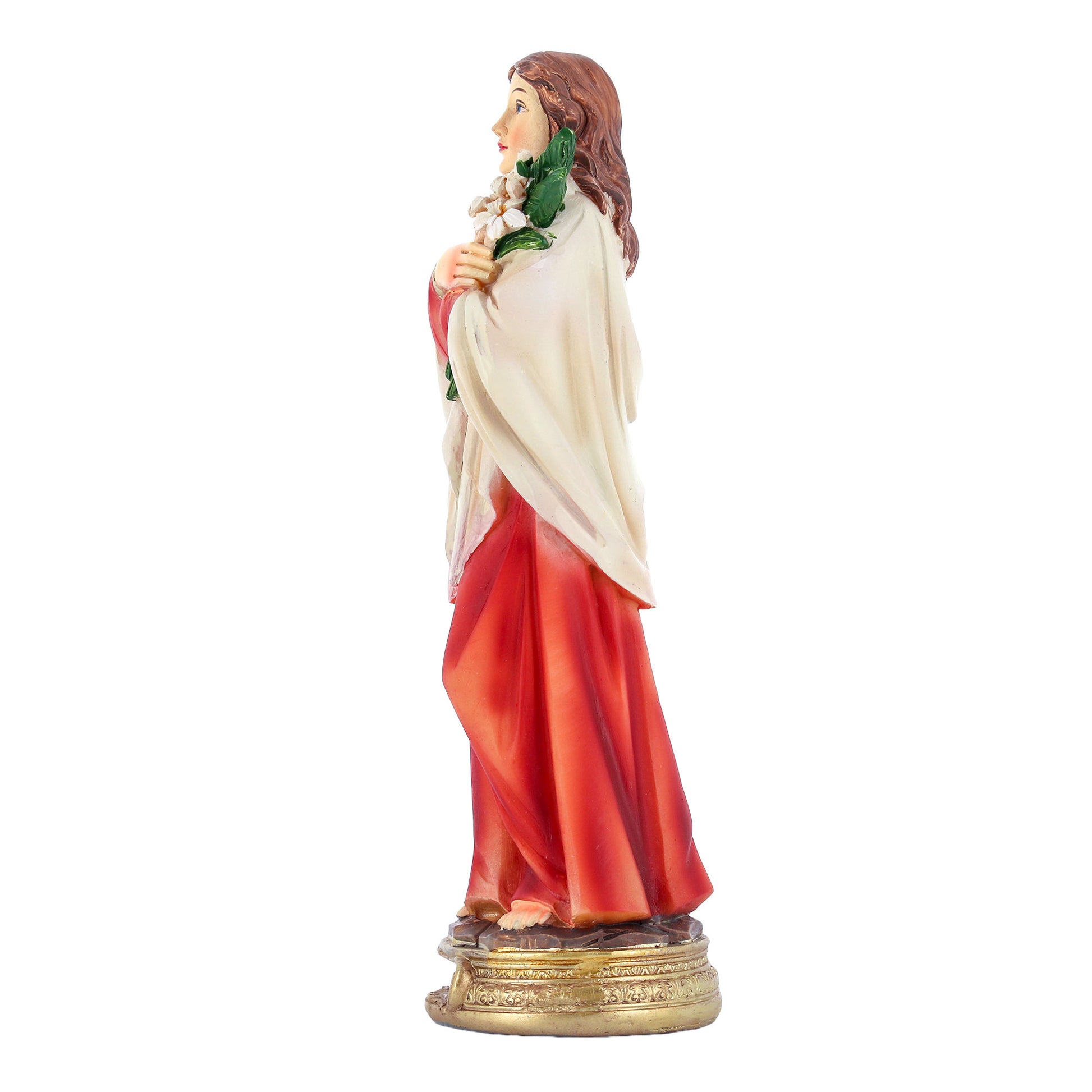 Statua Santa Maria Goretti in resina. Altezza 20,2 cm