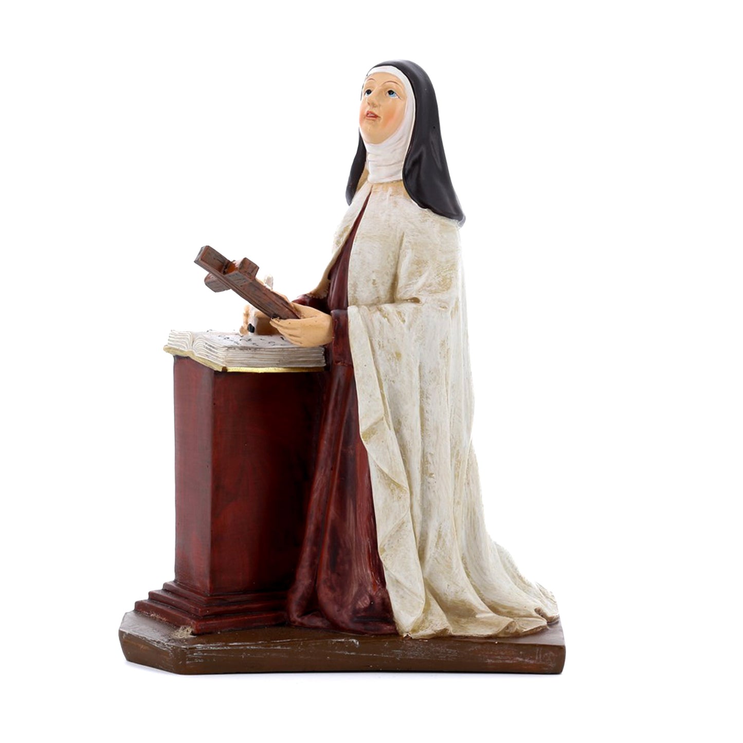 Statua Santa Teresa d'Avila, in resina. Altezza 20 cm