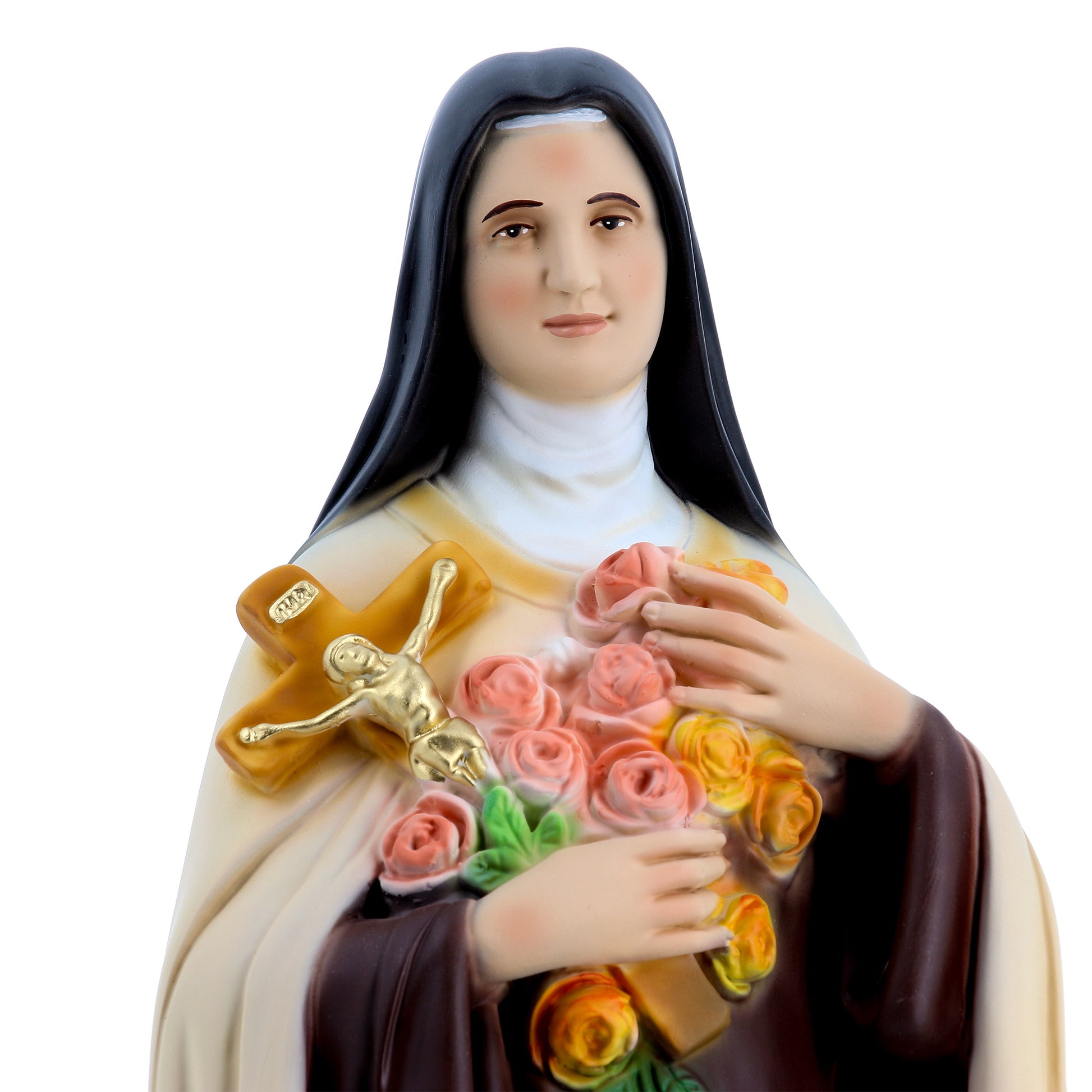Statua Santa Teresa di Lisieux in resina vuota. Altezza 50 cm
