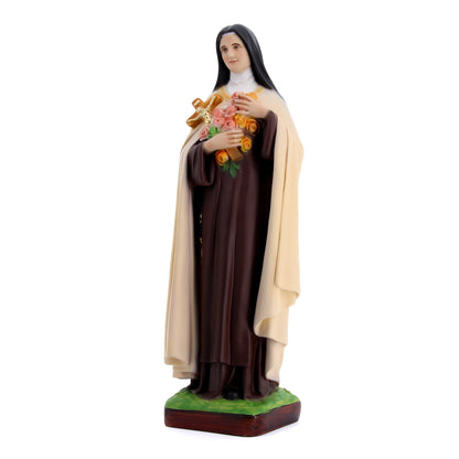 Statua Santa Teresa di Lisieux in resina vuota. Altezza 50 cm