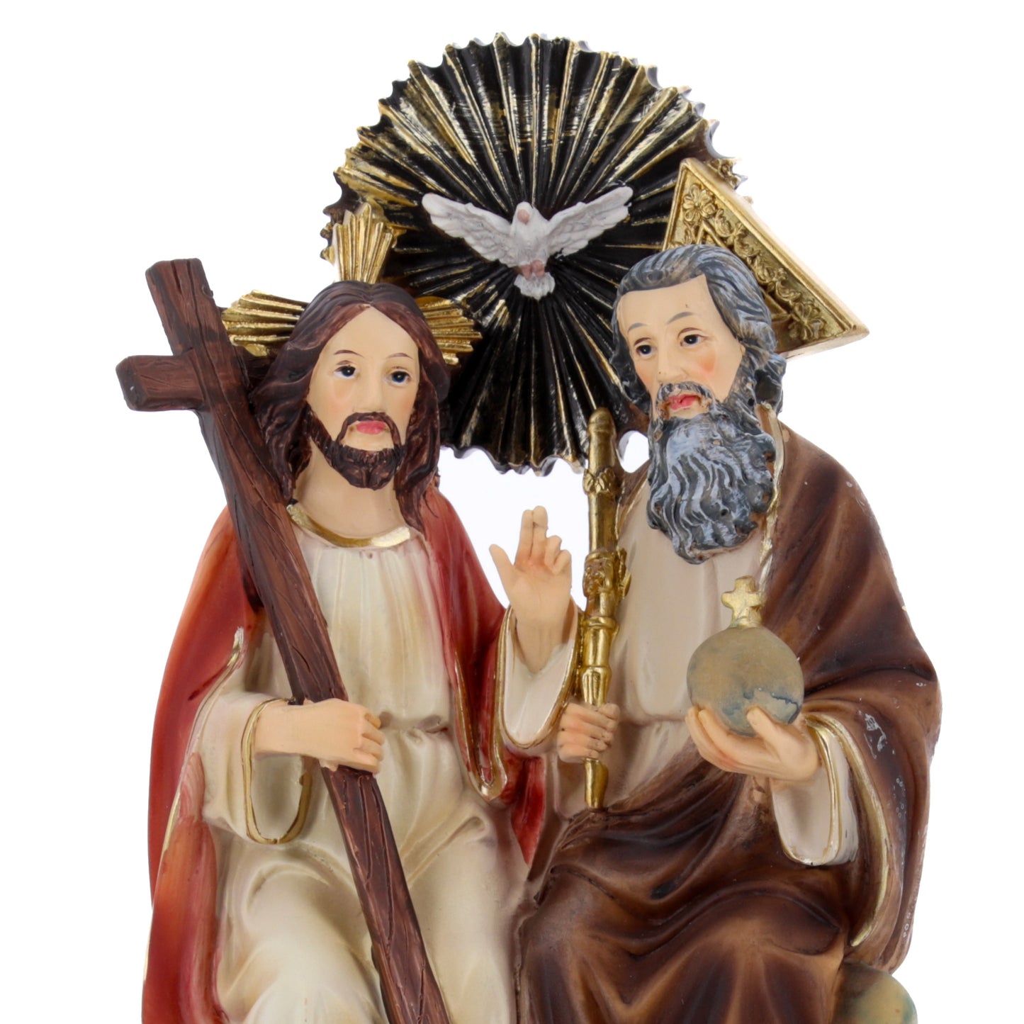 Statua Santissima Trinità in resina. Altezza 20,5 cm