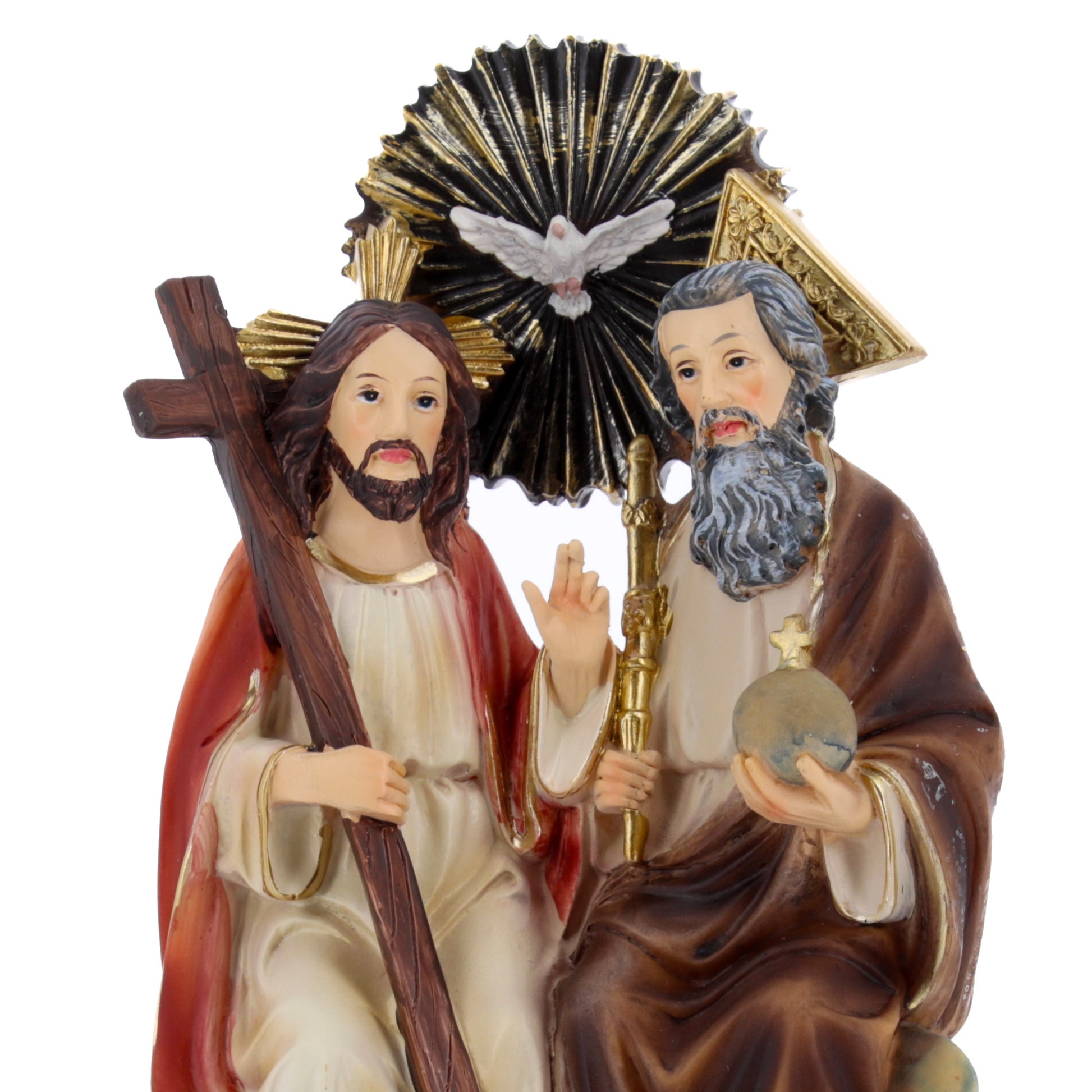 Statua Santissima Trinità in resina. Altezza 20,5 cm