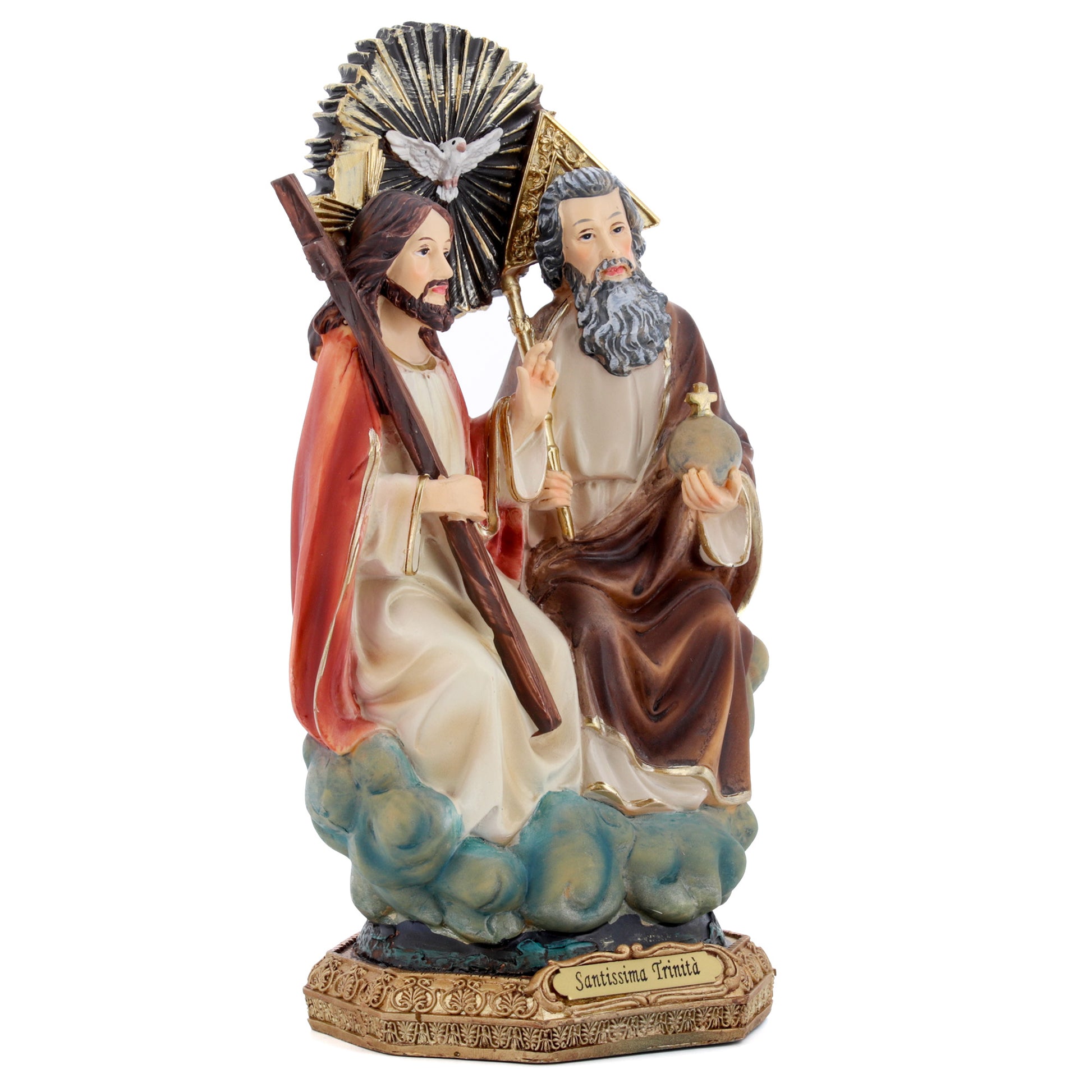 Statua Santissima Trinità in resina. Altezza 20,5 cm