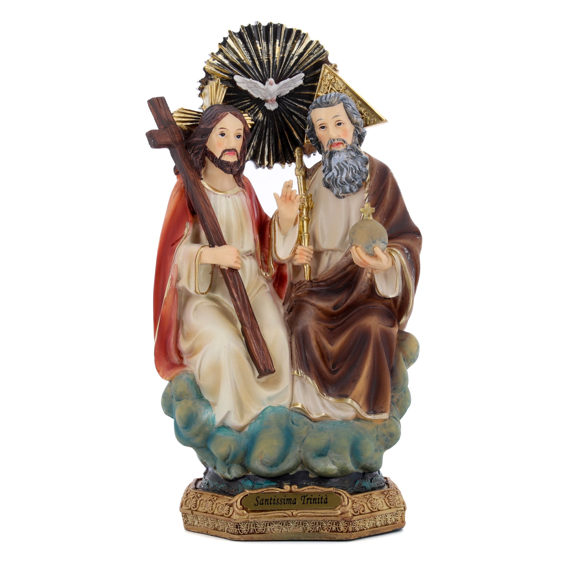 Statua Santissima Trinità in resina. Altezza 20,5 cm