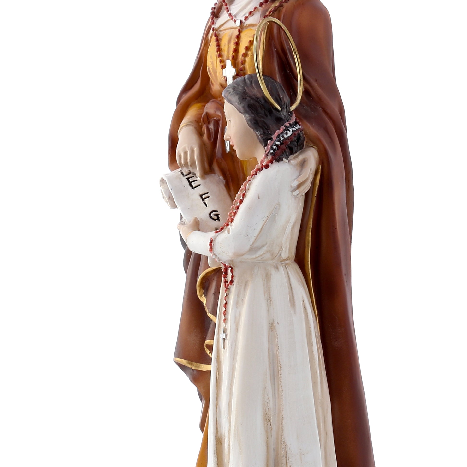 Statua Sant'Anna con Maria in resina. Altezza 21 cm