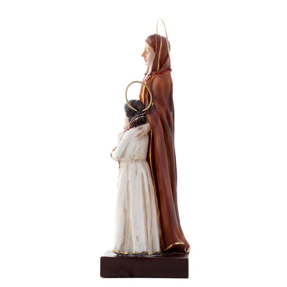 Statua Sant'Anna con Maria in resina. Altezza 21 cm