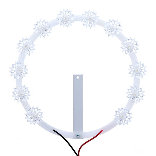 Stellario in plexiglass 12 stelle con led bianchi. Diametro 20 cm