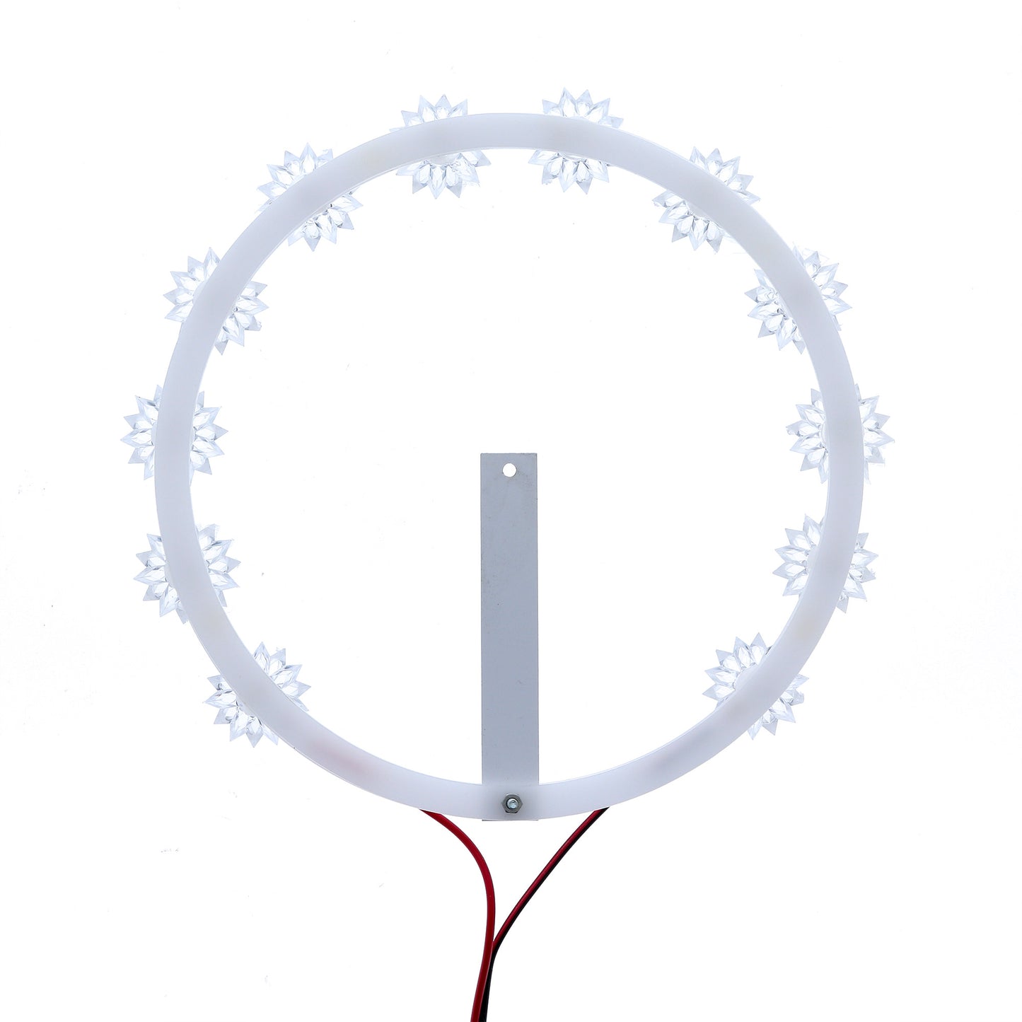 Stellario in plexiglass 12 stelle con led bianchi. Diametro 20 cm