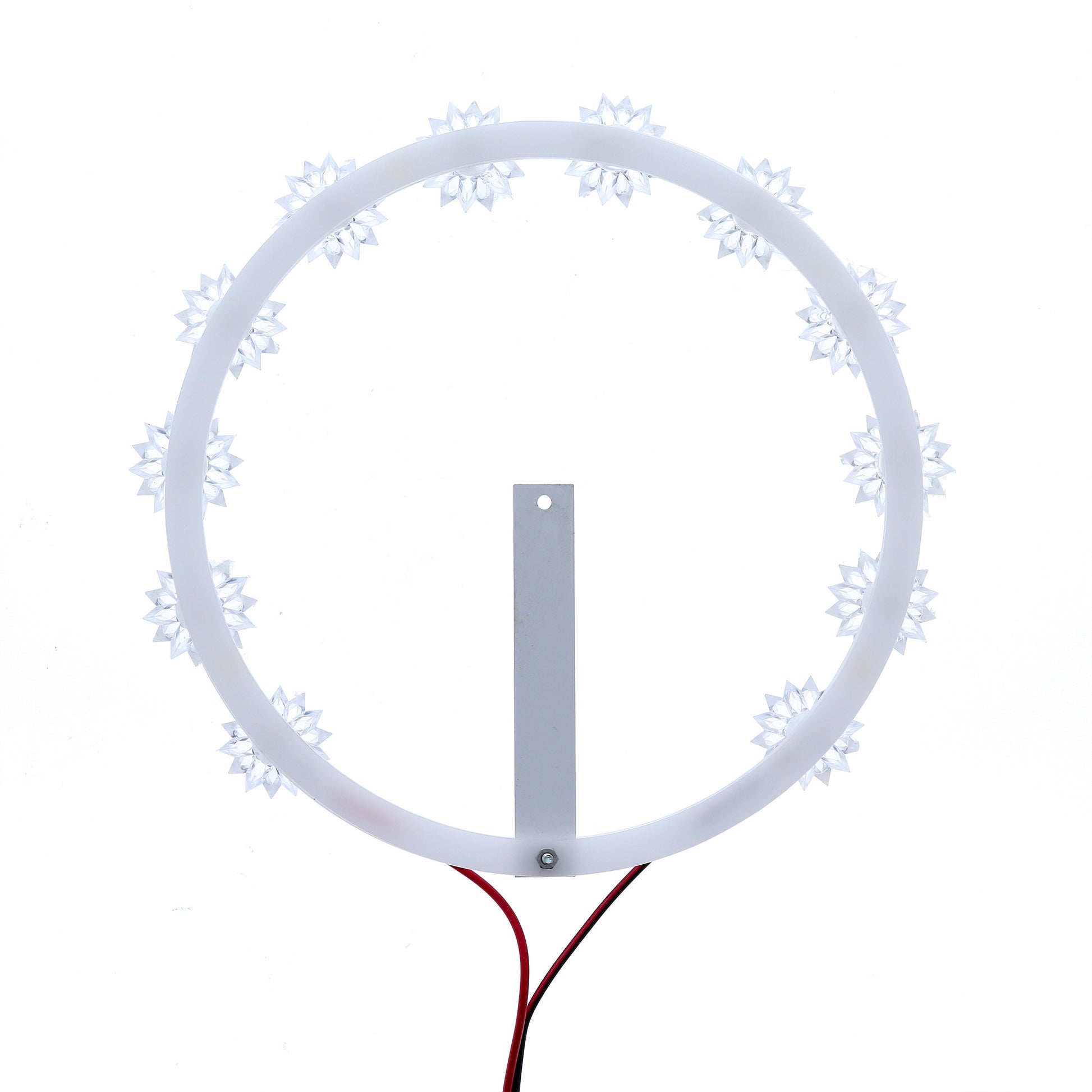 Stellario in plexiglass 12 stelle con led bianchi. Diametro 20 cm