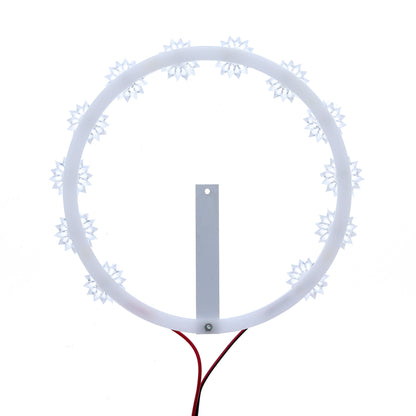 Stellario in plexiglass 12 stelle con led bianchi. Diametro 20 cm