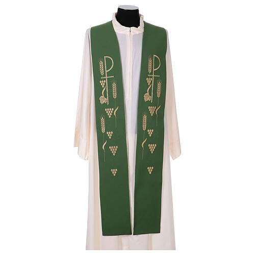 Stola sacerdotale con ricamo Simbolo Pax dorato