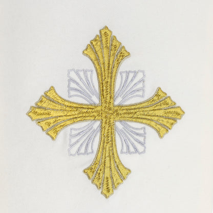 Stola sacerdotale con ricamo croci dorate
