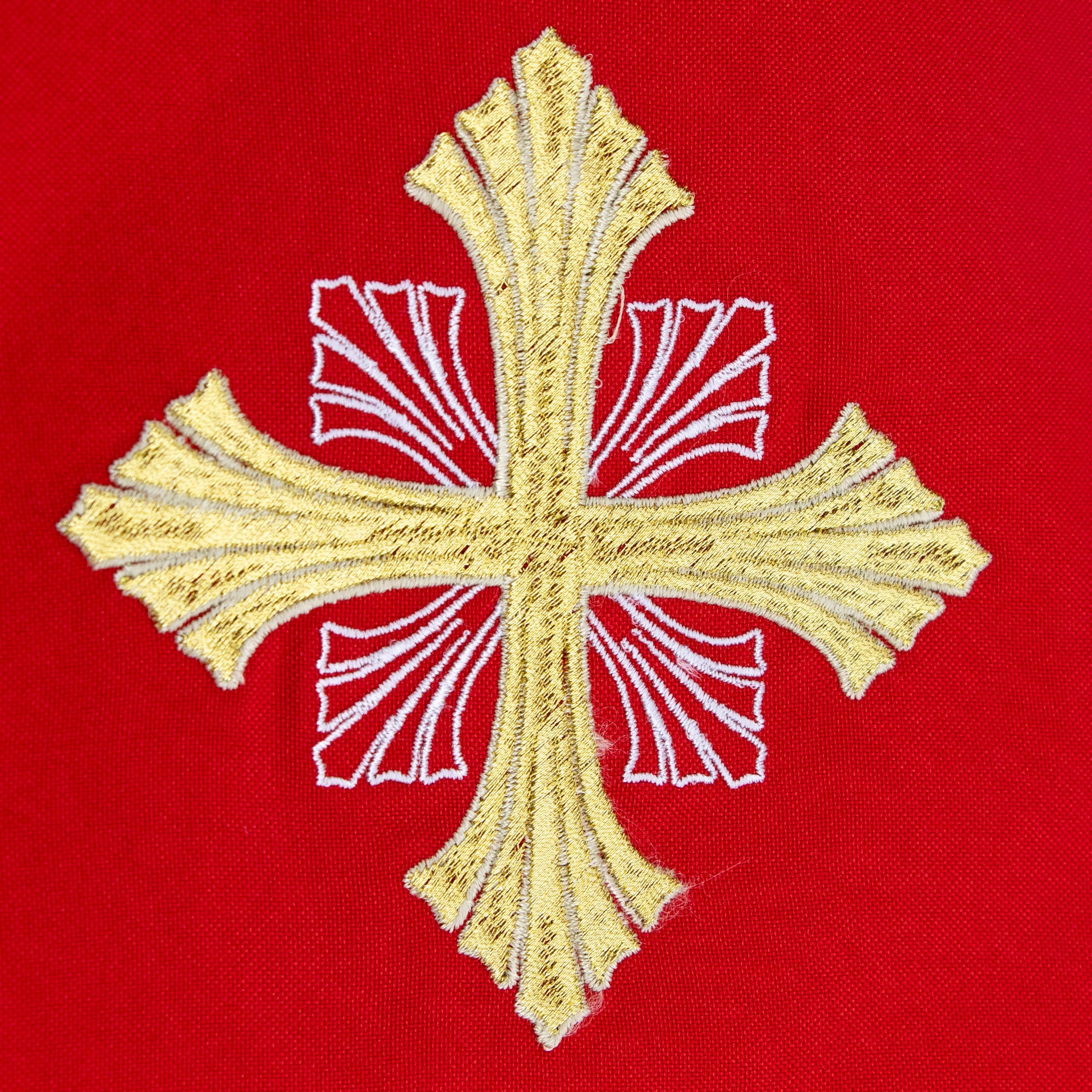 Stola sacerdotale con ricamo croci dorate