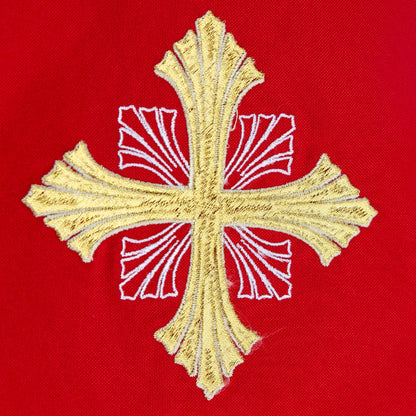 Stola sacerdotale con ricamo croci dorate