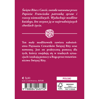 Swieta Rita pietnascie czwartków i nowenna