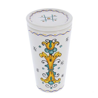 Bicchiere in ceramica completo di coperchio