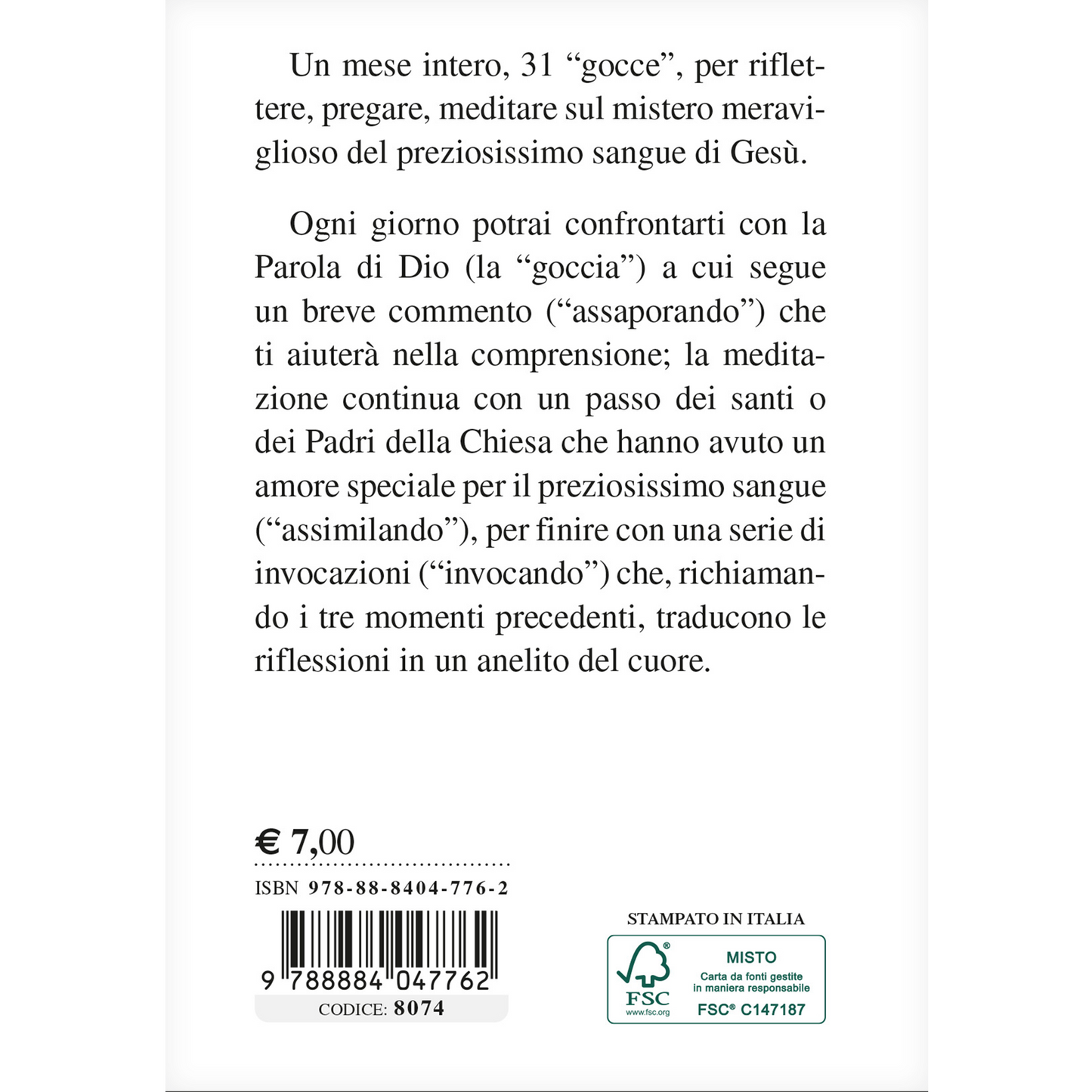 Un mese con il Preziosissimo Sangue