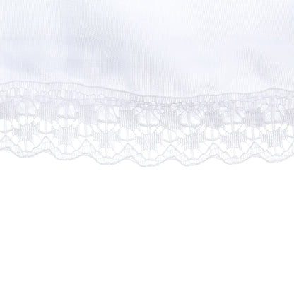 Vestina battesimale ricamata con fonte battesimale – Idea regalo per Battesimo – 35×35 cm