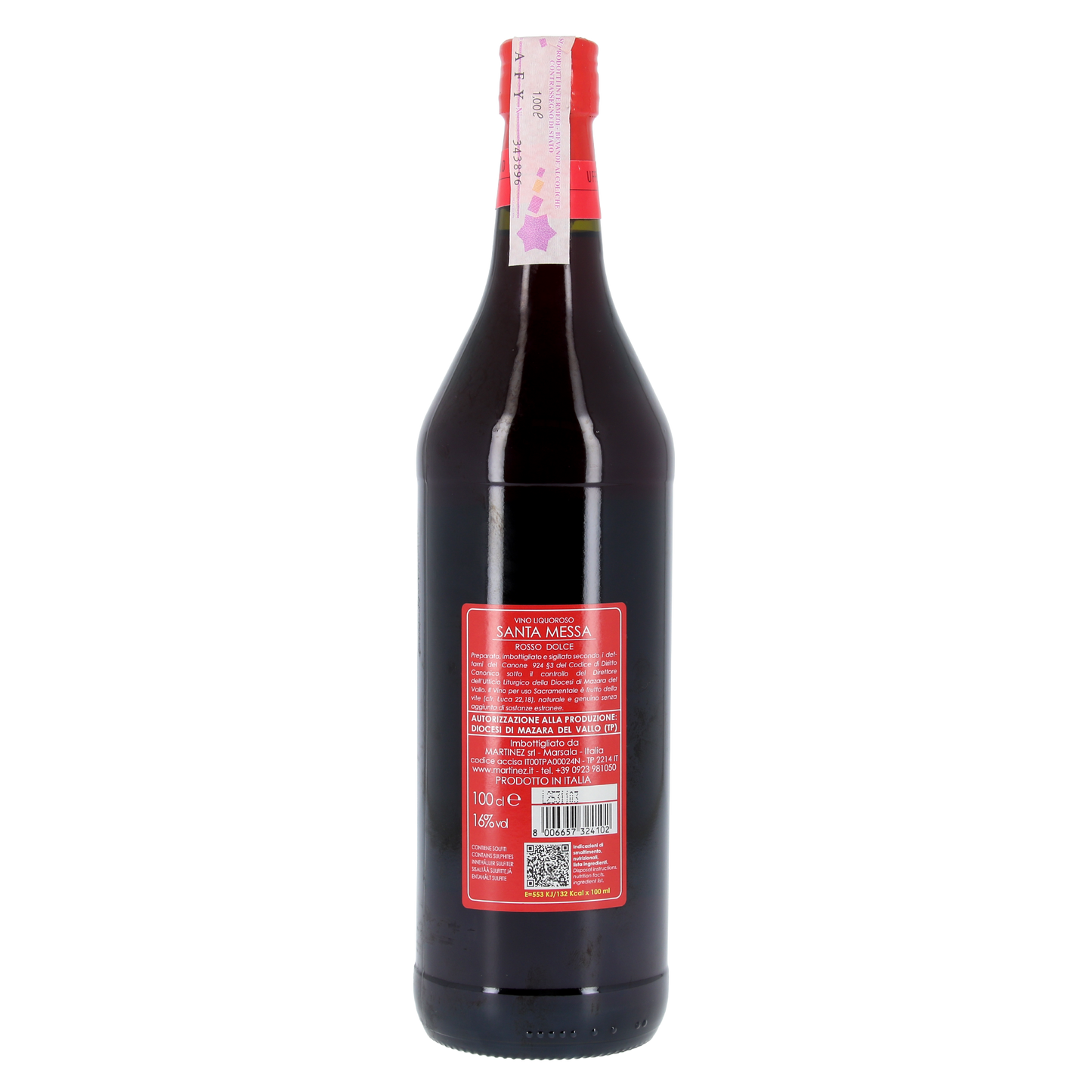 Vino per Santa Messa Rosso Liquoroso 1L