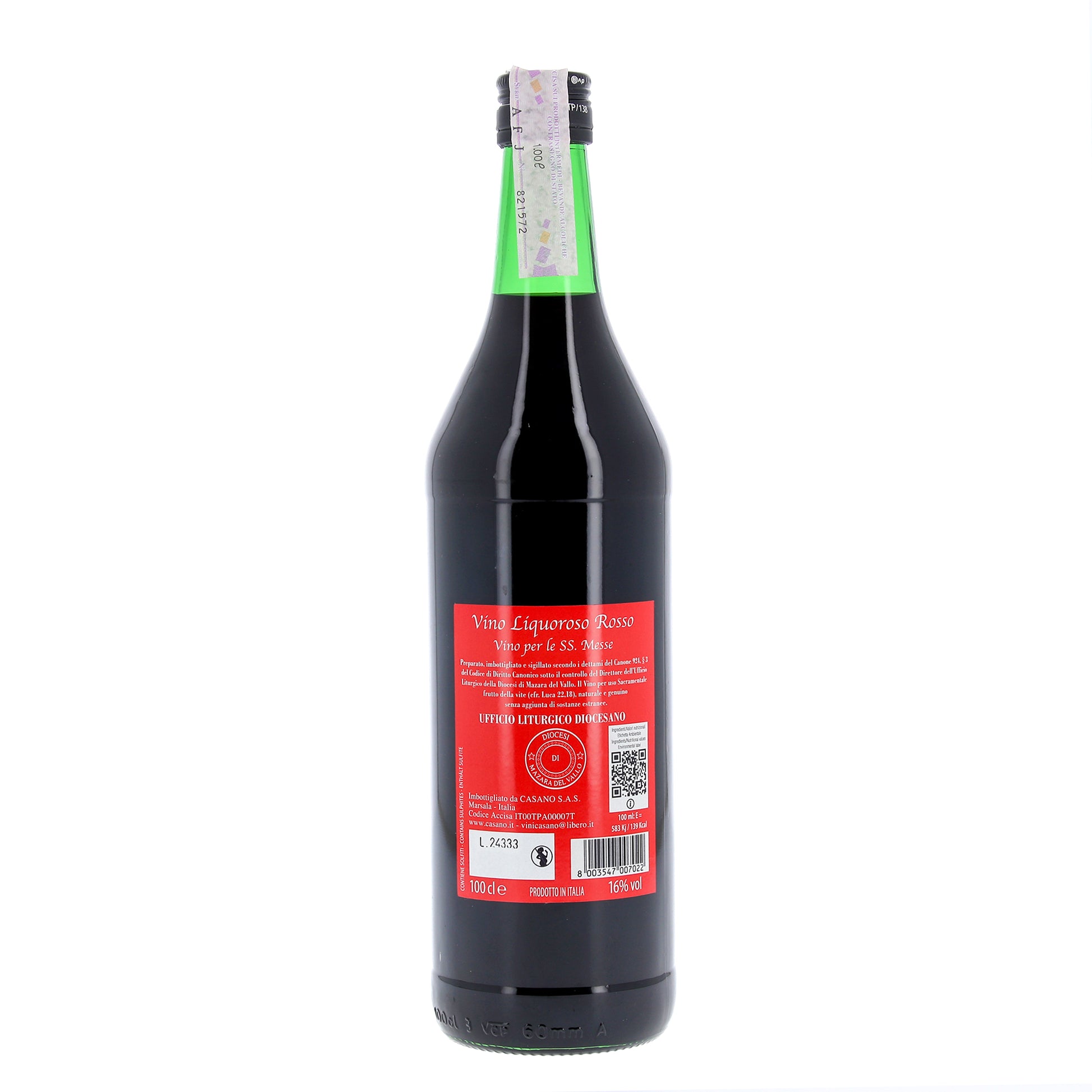 Vino Santa Messa Liquoroso Rosso 1 Lt.