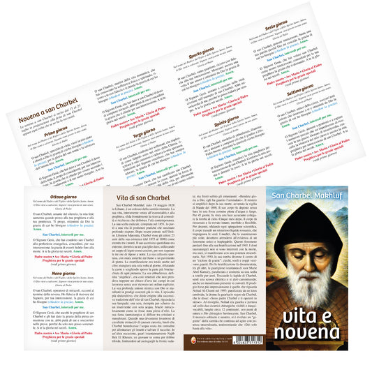 Pieghevole "Vita e Novena" San Charbel Makhluf
