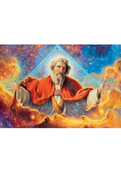 Santino Dio Padre (dipinto di Dawid). Sul retro preghiera